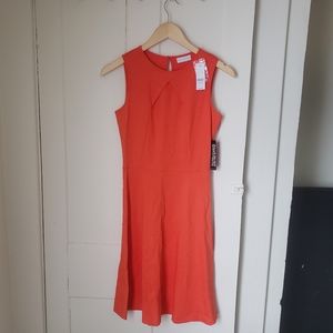 Orange Sleeveless Dress XS